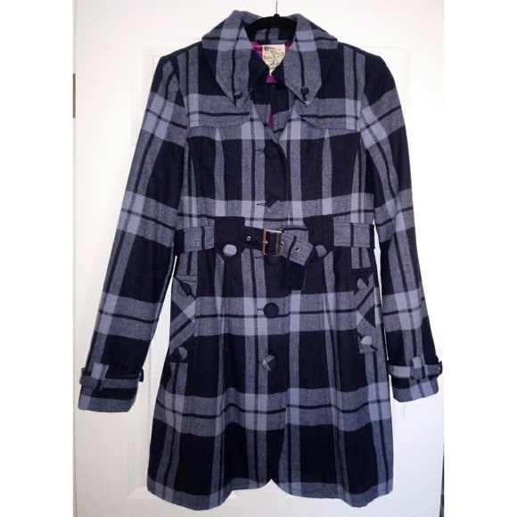 TULLE Plaid Coat - Picture 1 of 5
